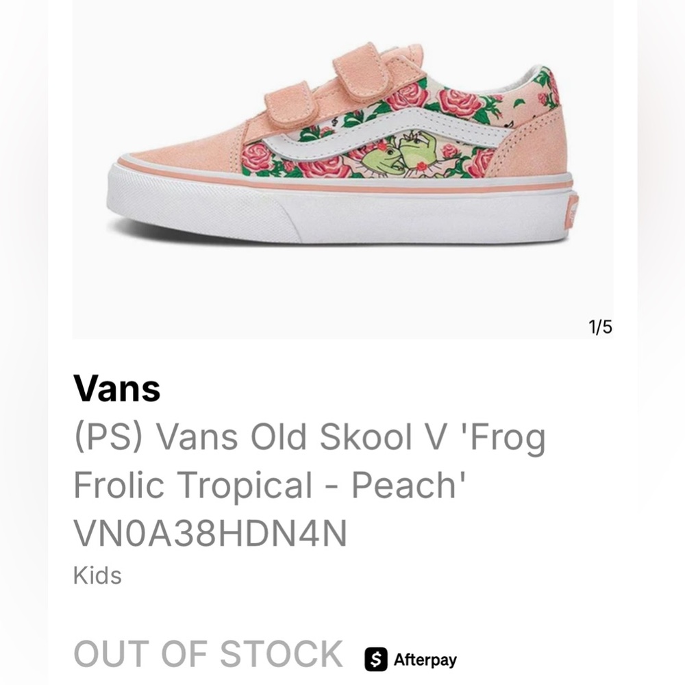 Vans old skool Peach Floral Frog Sneakers - Picture 2 of 11